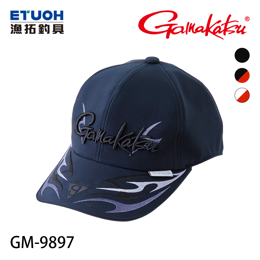 GAMAKATSU  がま GM-9897 黑 (六方) [釣魚帽]
